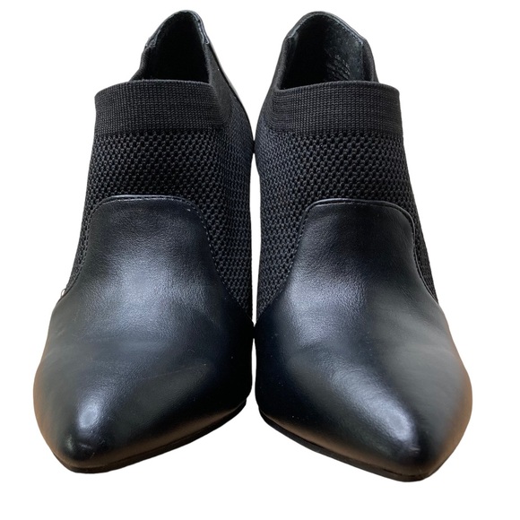 SIMPLY VERA VERA WANG “Warsaw” Black Leather High Heel Boots/Booties, 7.5M - Picture 4 of 10